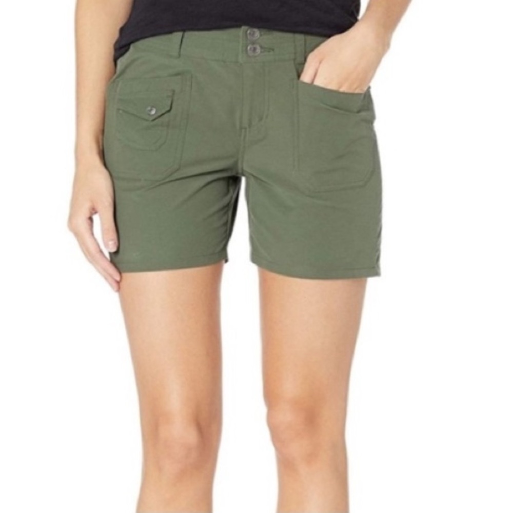 Marmot stretch cotton nylon shorts green size 12